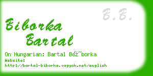 biborka bartal business card